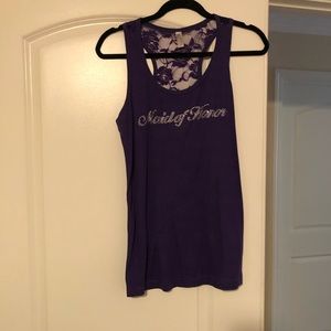 Purple Maid Of Honor Tank Top w/ lace 2xl